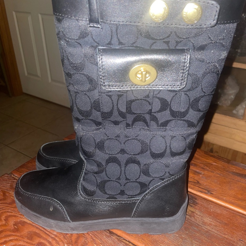 Coach Black Knee-High Boots